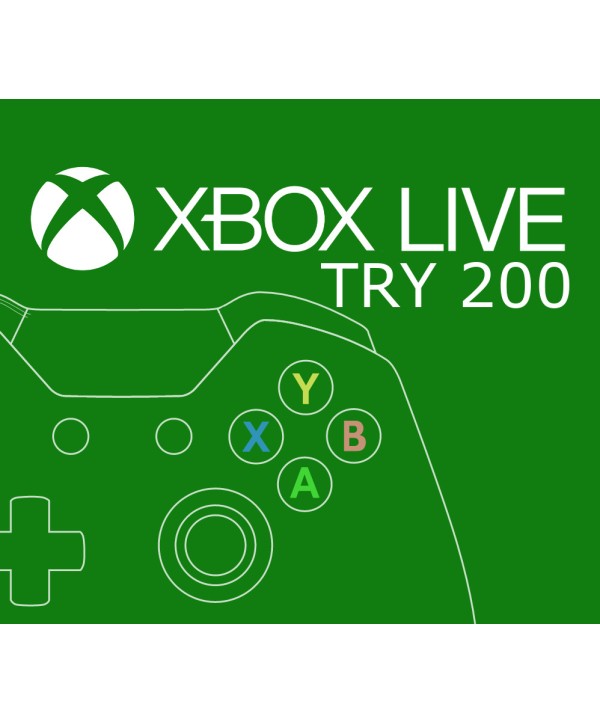 XBOX Live 200 TRY Prepaid Card TURKEY Xbox One Key TÜRKIYE